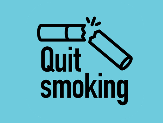 Quit smoking icon with broken cigarette