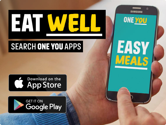 Eat well. Search One You apps for easy meals. Download on the App Store or Get it on Google Play.