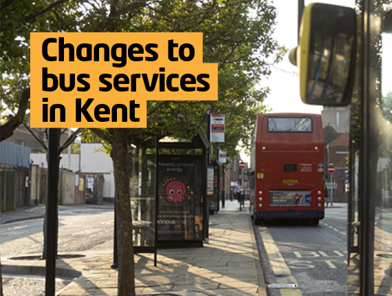 Changes to bus services. Image showing the back of a double decker bus